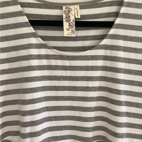 Striped cotton mid length dress - Picture 2 of 4